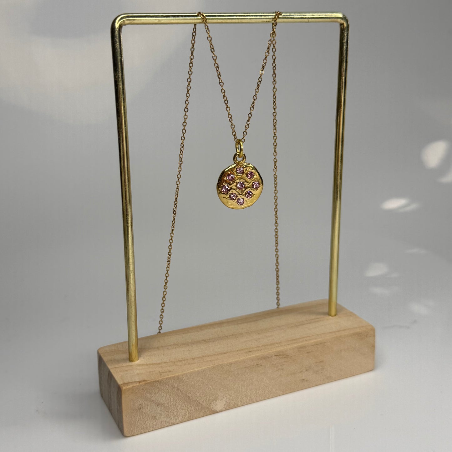 5A+ CZ Cranberry Cookie Pendant – Gold Plated - DEAL OF THE DAY