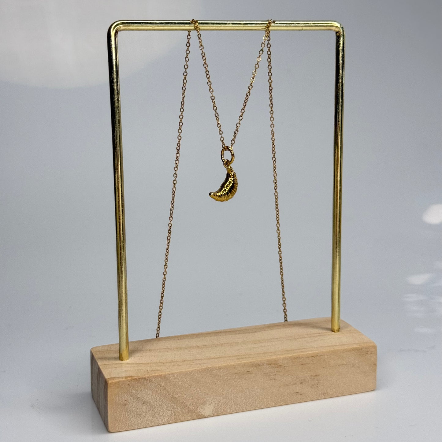Golden Croissant Pendant – Gold Plated - DEAL OF THE DAY