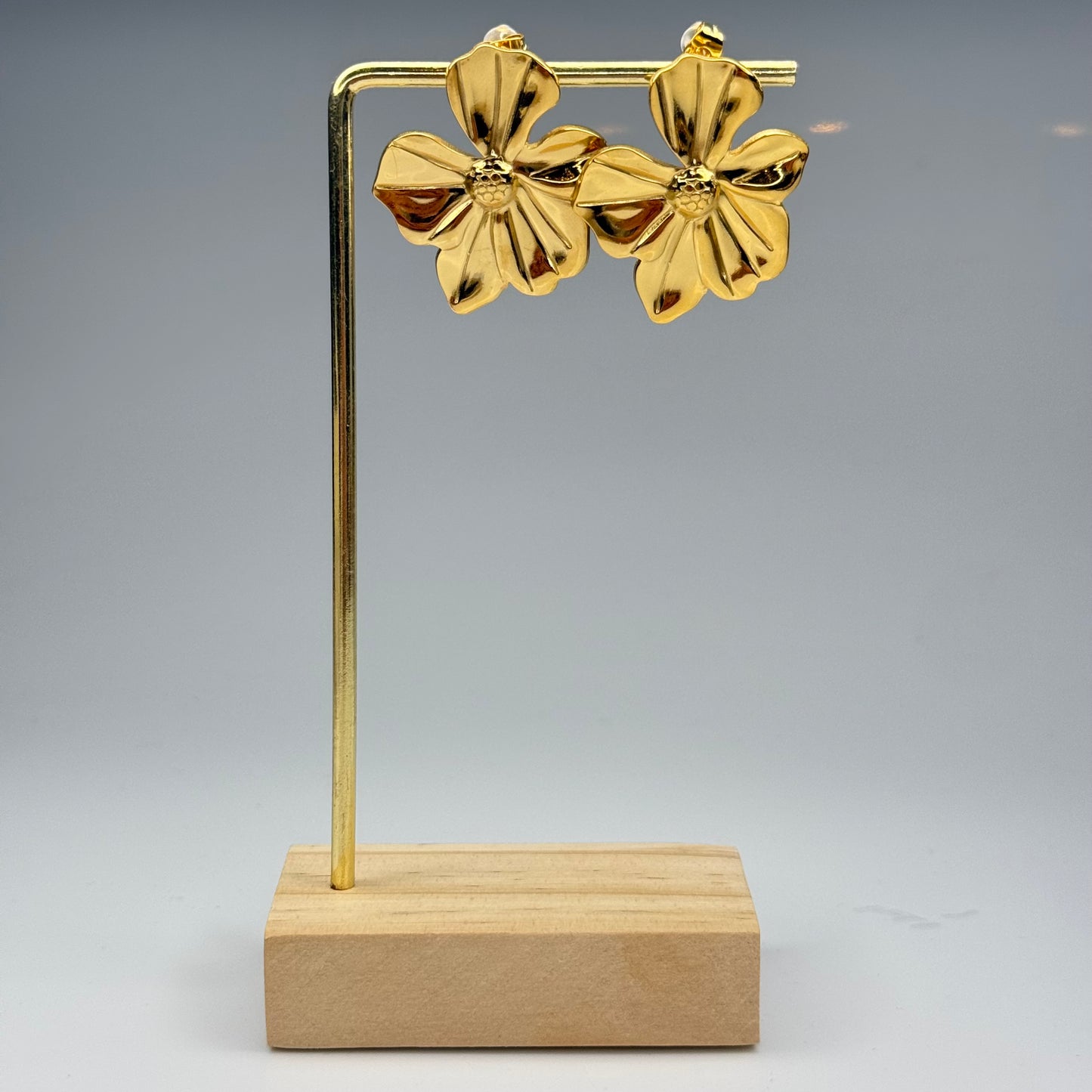 Petal Dome Flower Earrings - Gold Plated - DEAL OF THE DAY