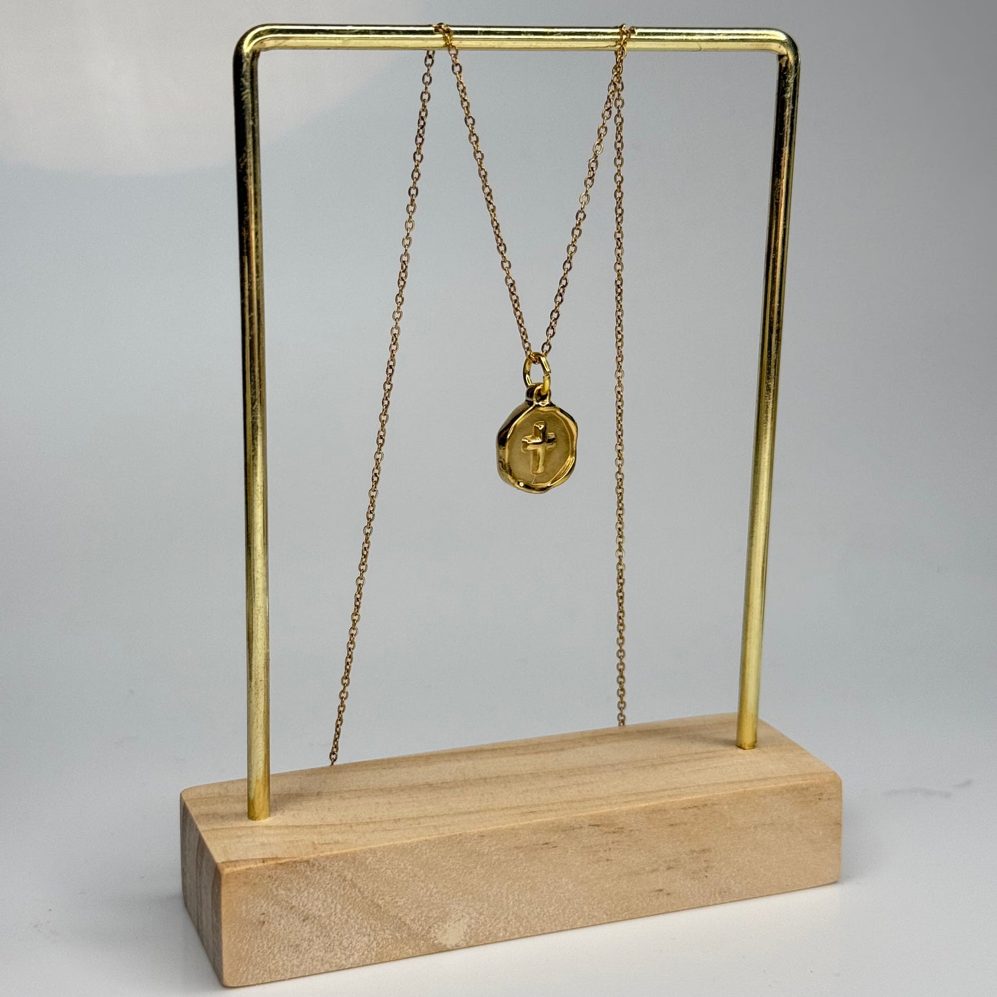 Cross Stamp Pendant – Gold Plated - DEAL OF THE DAY