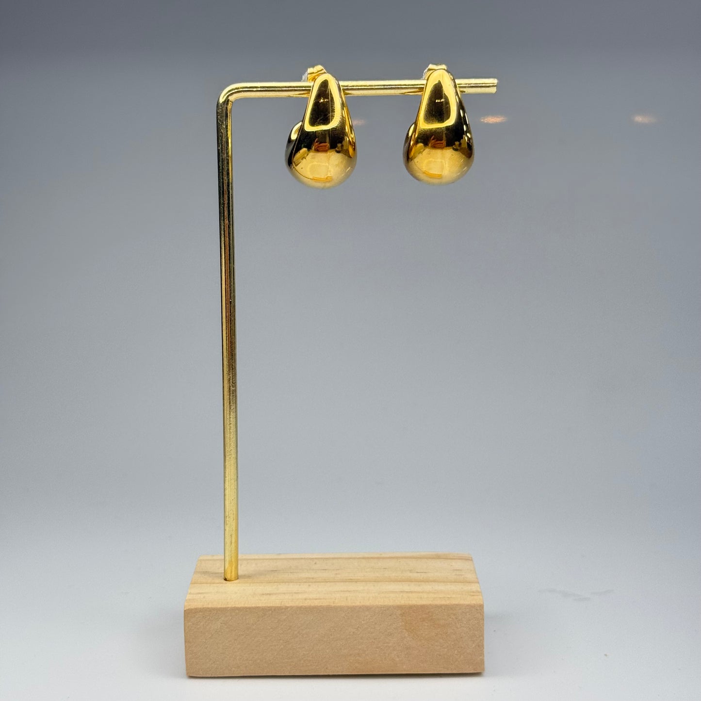 Molten Teardrop Studs Earrings – Gold Plated - DEAL OF THE DAY