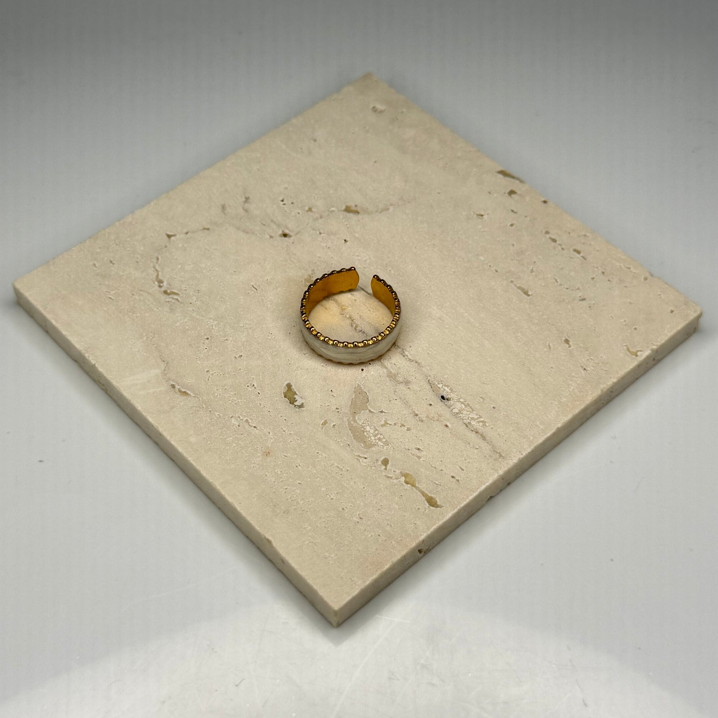 Pearl Edge Ring - Gold Plated - DEAL OF THE DAY