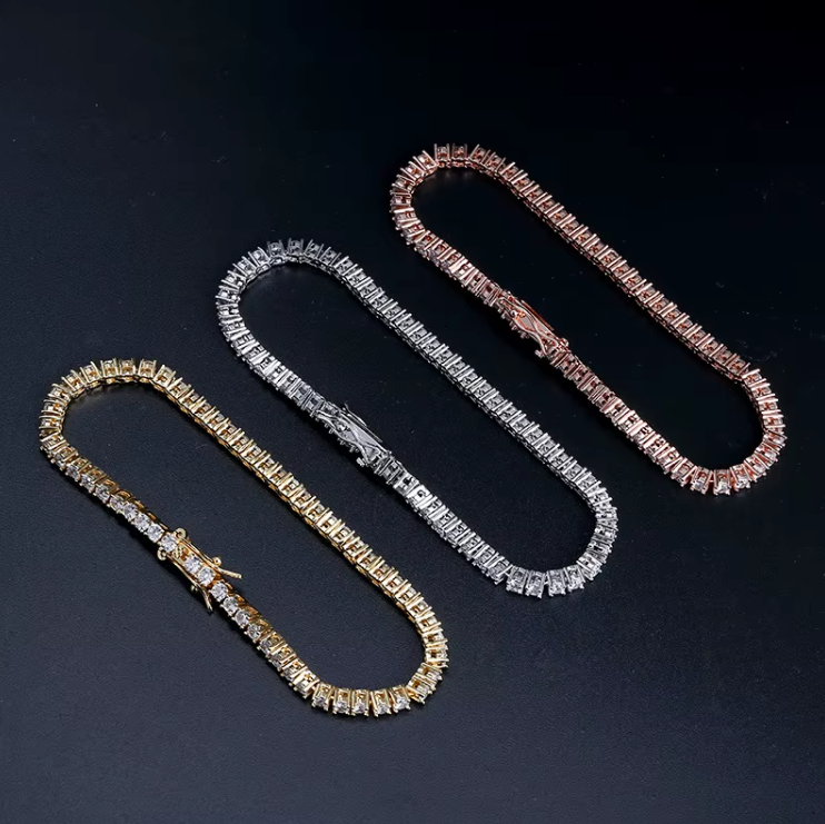 VVS1 Moissanite - 3mm Tennis Bracelet