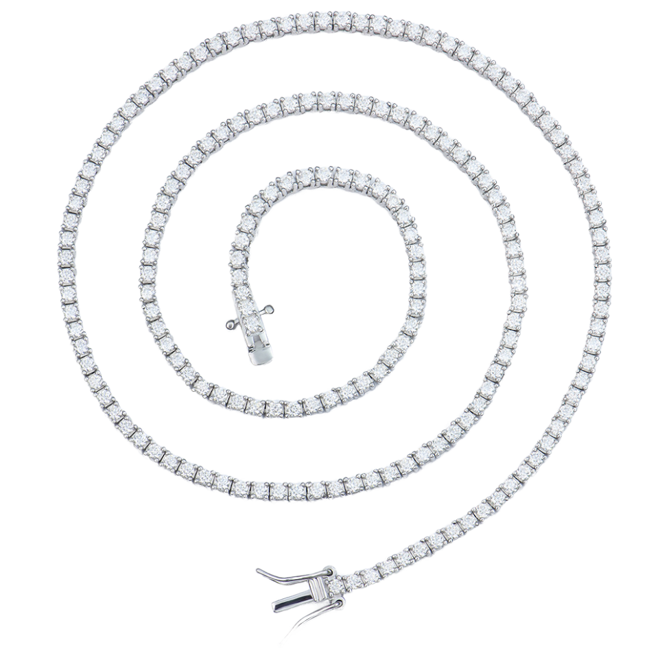 VVS1 Moissanite 2mm Tennis Chain