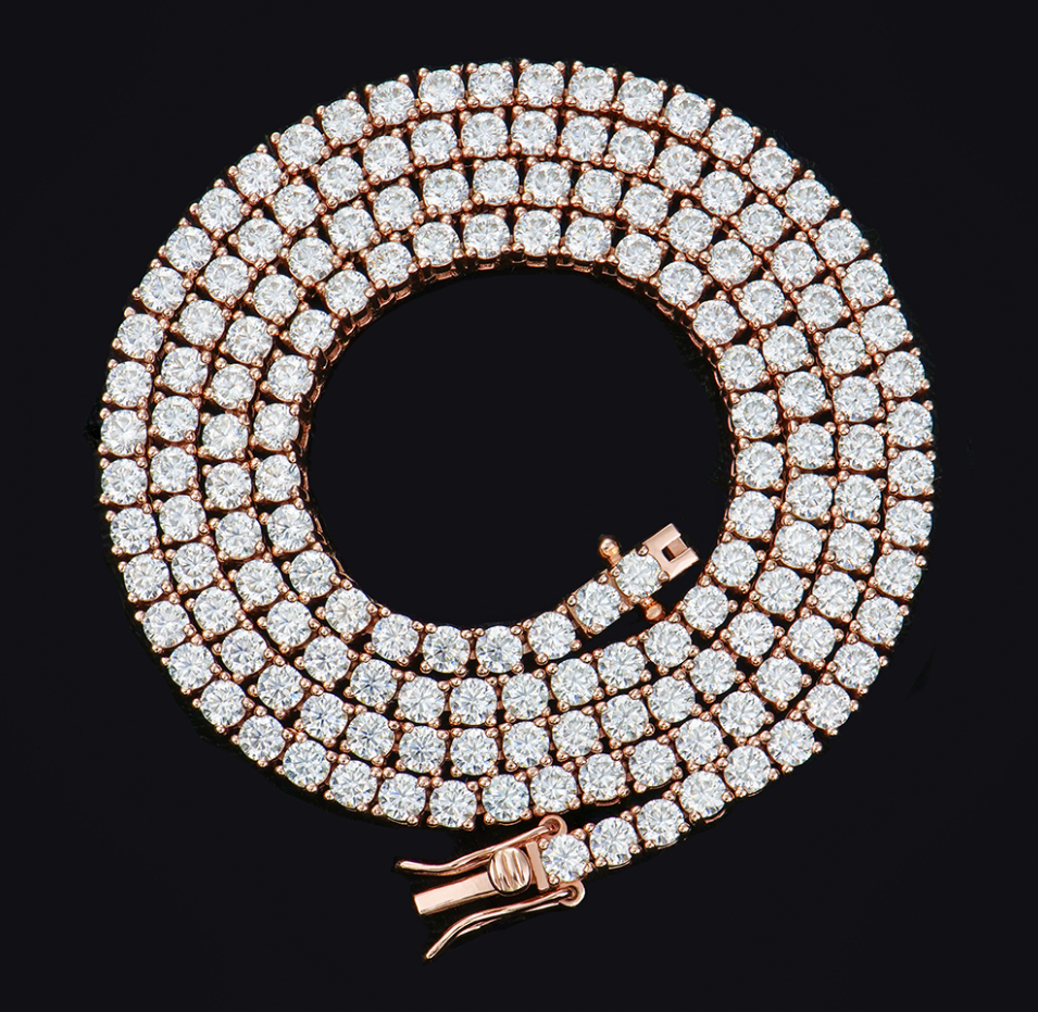 VVS1 Moissanite 3mm Tennis Chain