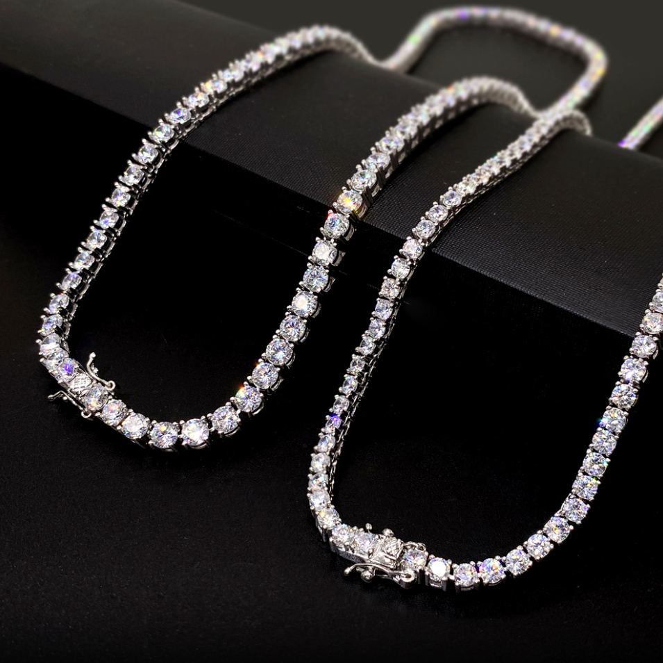 VVS1 Moissanite 4mm Tennis Chain