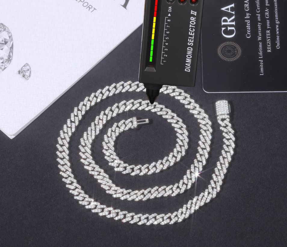 VVS1 Moissanite 6mm Cuban Link Chain & Bracelet