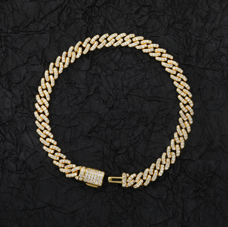 VVS1 Moissanite 6mm Cuban Link Chain & Bracelet