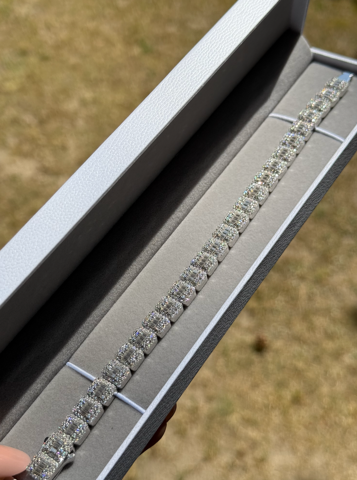 VVS1 Moissanite 9mm Baguette & Rounded Bracelet - DEAL OF THE DAY
