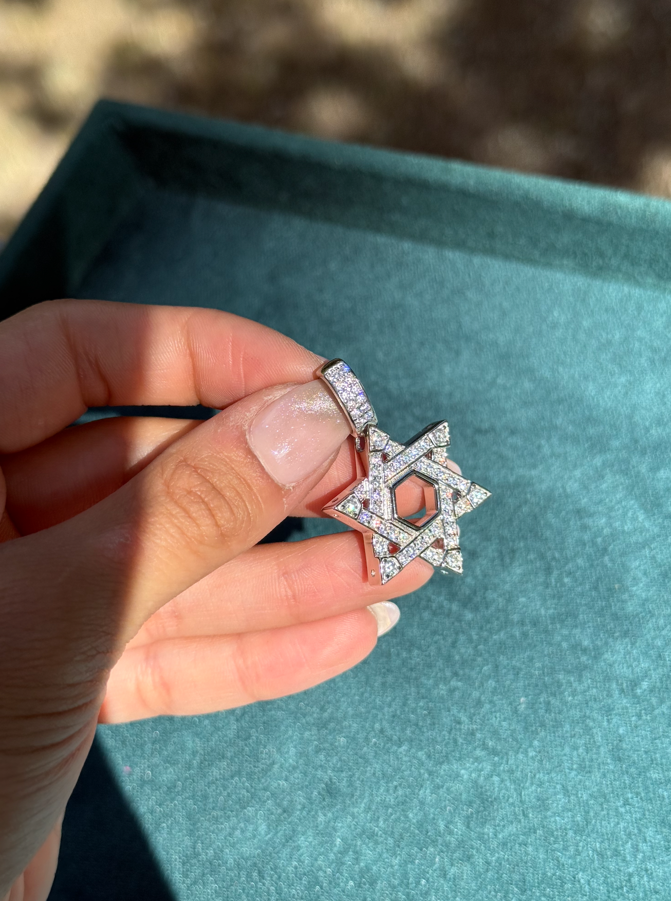 VVS1 Moissanite 30mm Star of David Pendant - DEAL OF THE DAY