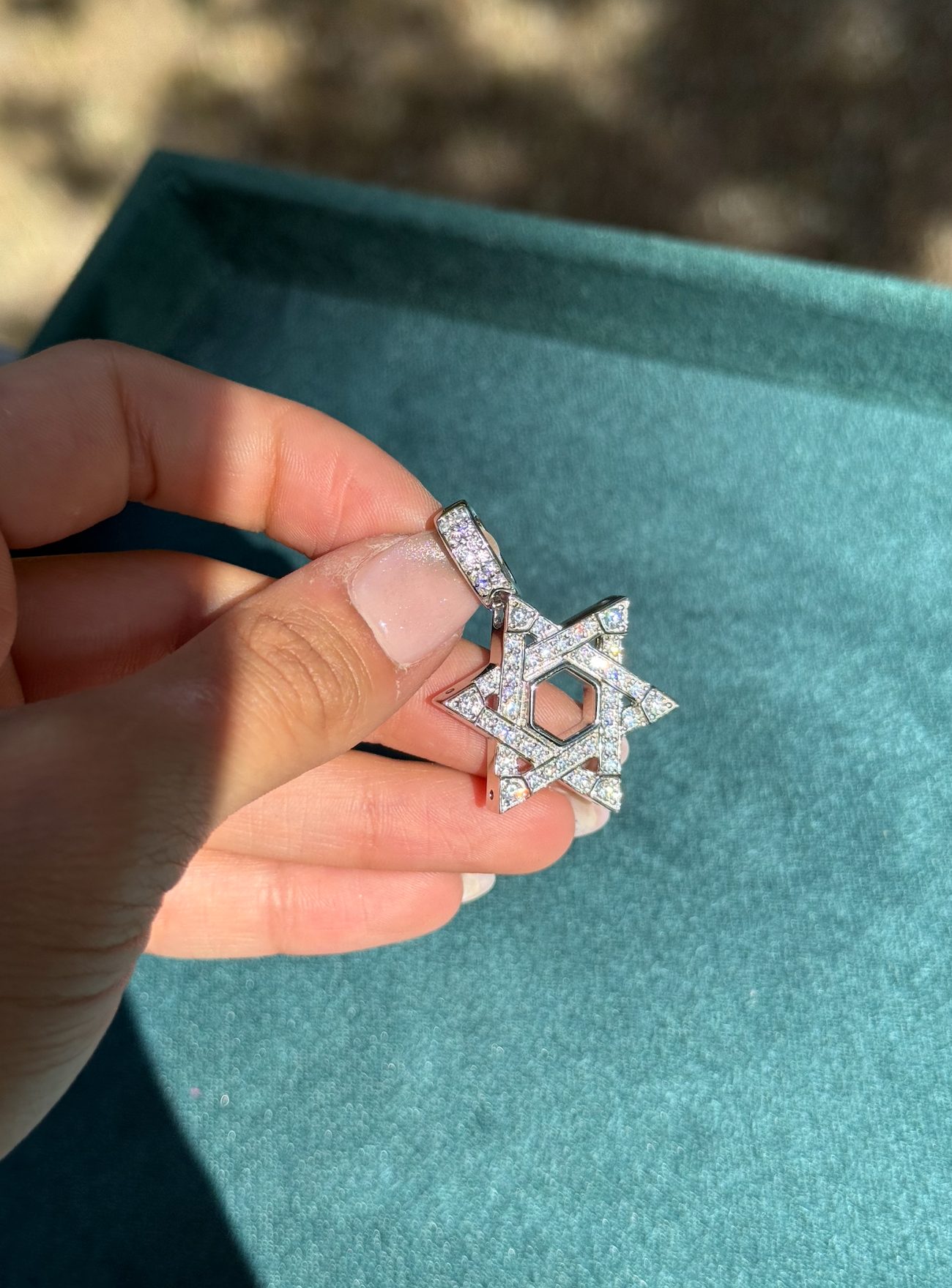 VVS1 Moissanite 30mm Star of David Pendant - DEAL OF THE DAY