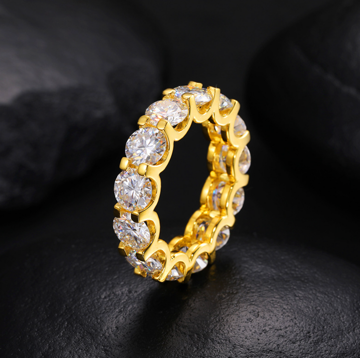 VVS1 Moissanite Eternity Band Ring
