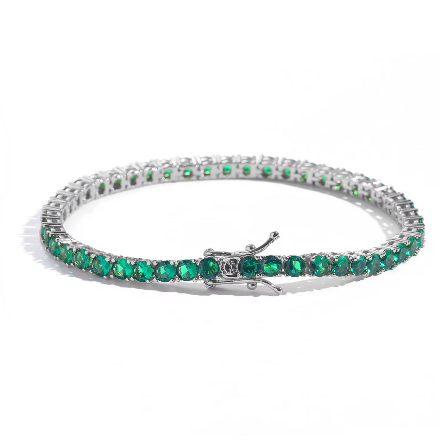 5A+ CZ 4mm Green Zircon Tennis Chain & Bracelet
