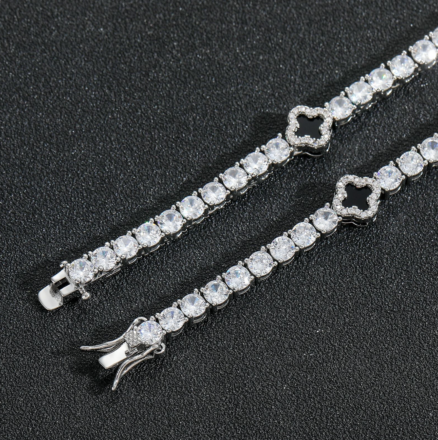 5A+ CZ 4mm Flower Tennis Chain