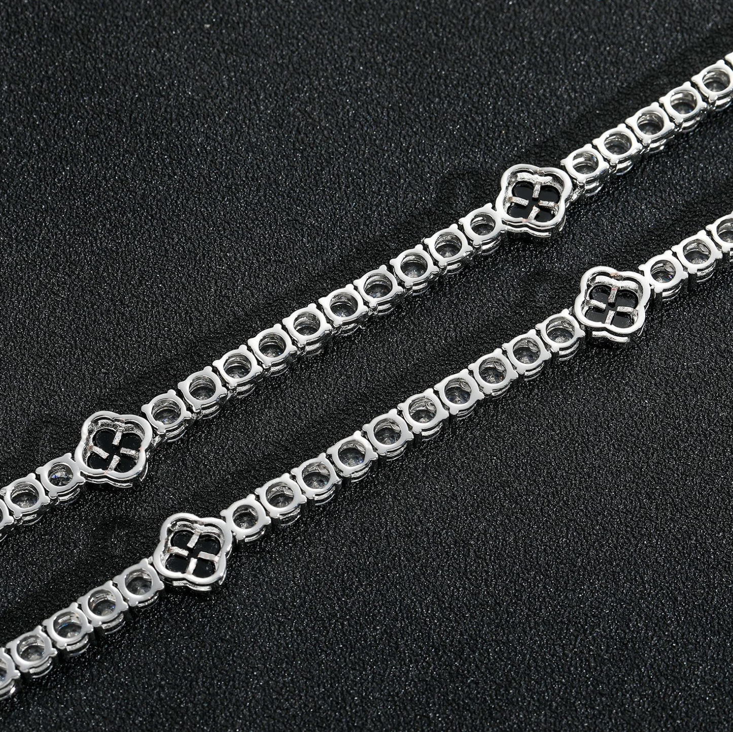 5A+ CZ 4mm Flower Tennis Chain