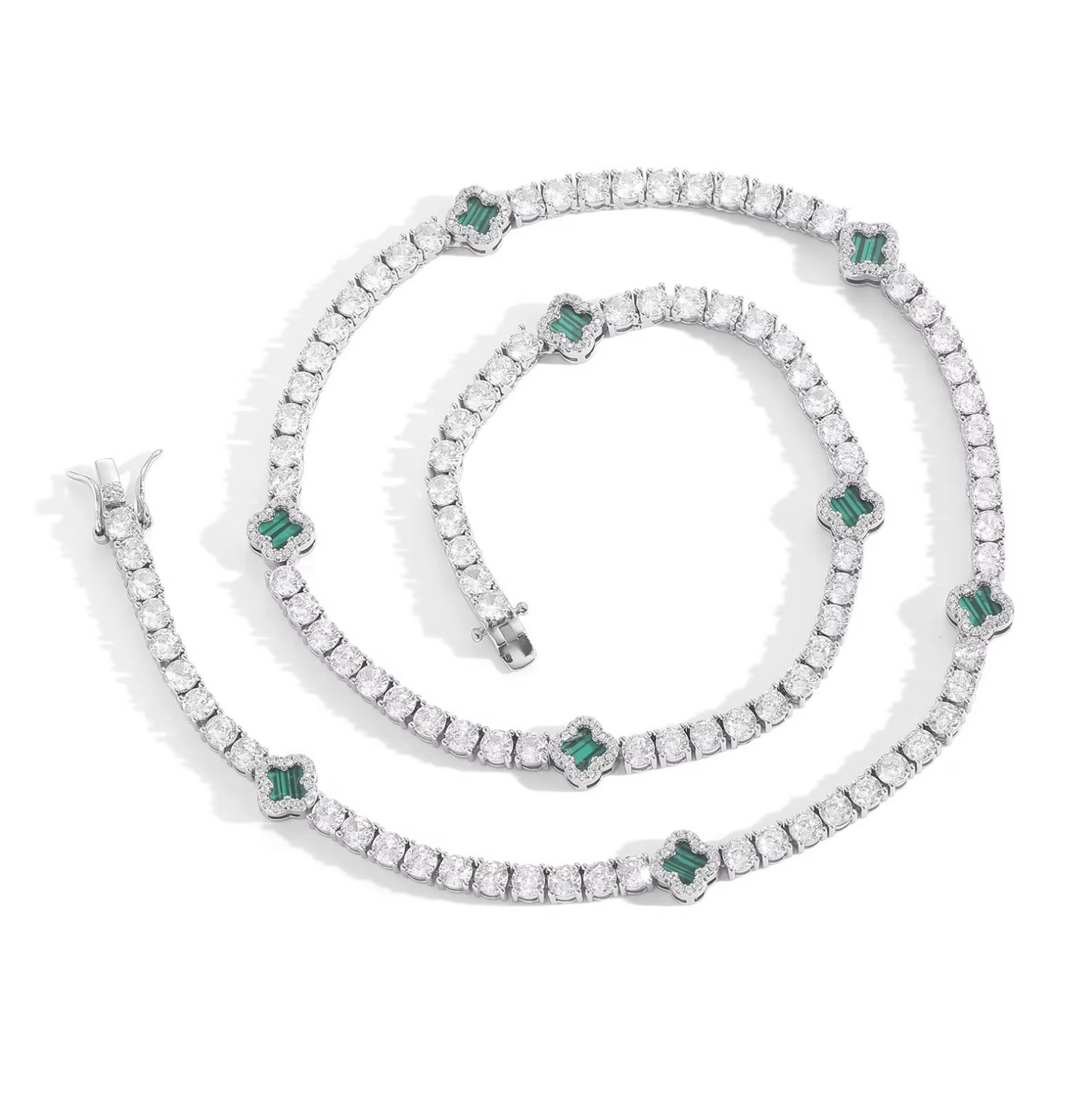 5A+ CZ 4mm Flower Tennis Chain
