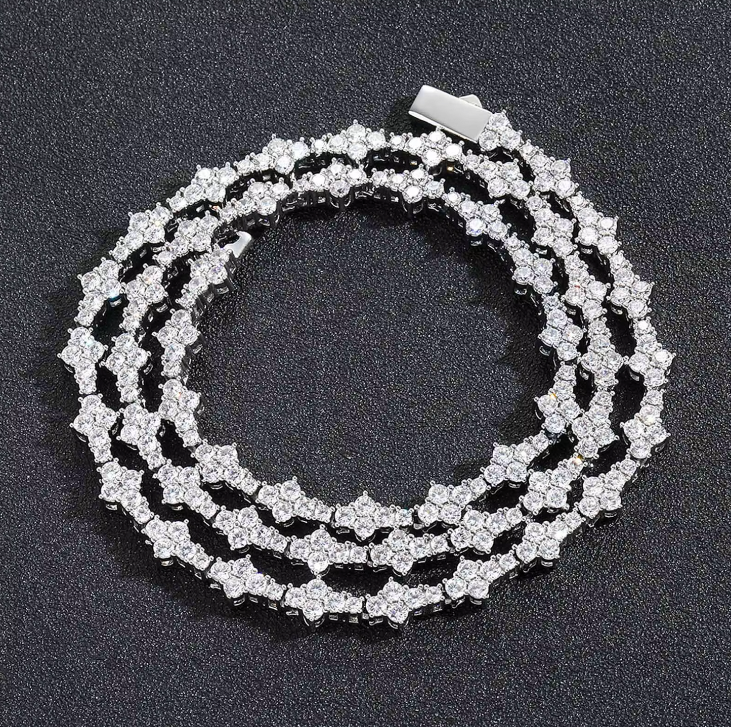 5A+ CZ 7mm Plum Shape Tennis Chain & Bracelet