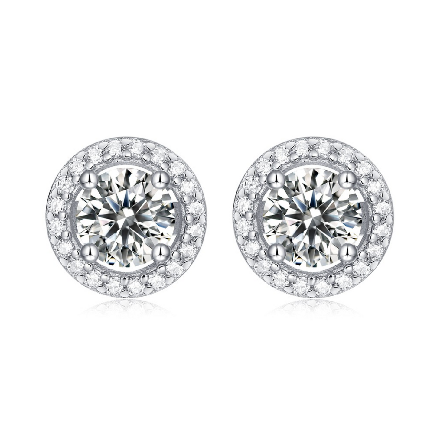 VVS1 Moissanite 0.5 Carat Rounded Earrings