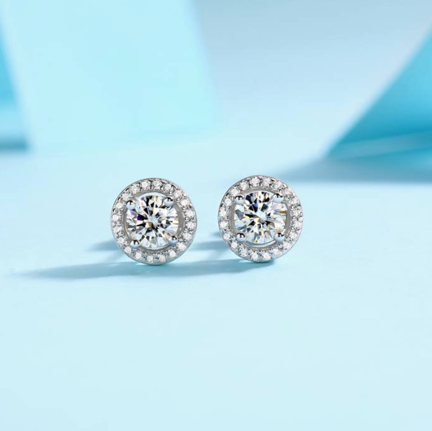 VVS1 Moissanite 0.5 Carat Rounded Earrings