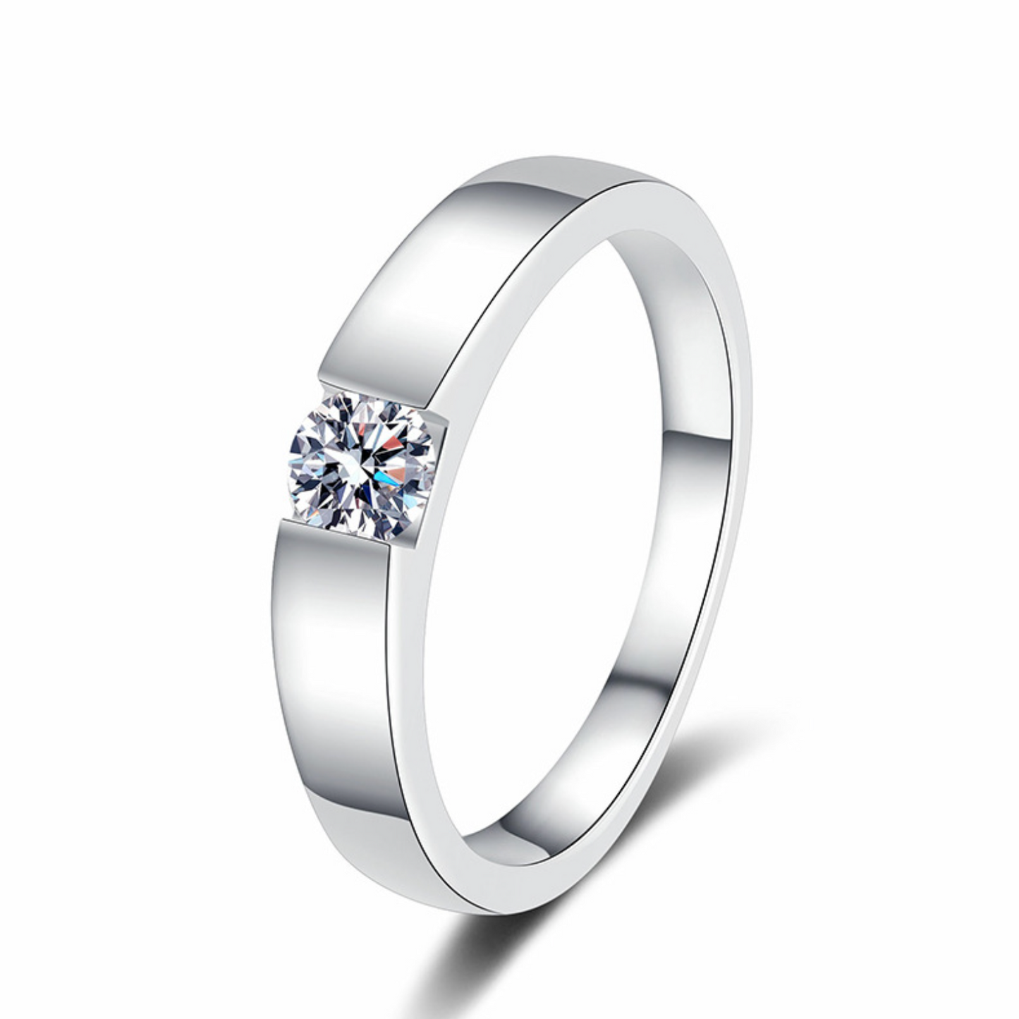 VVS1 Moissanite 4mm Classic Proposal Ring