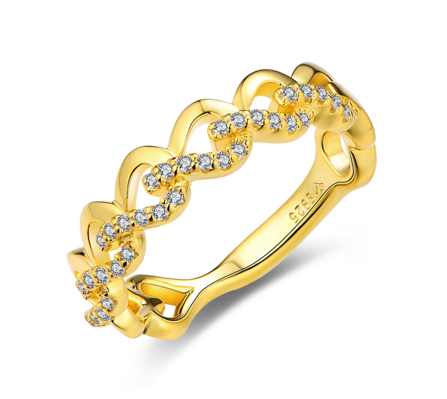 VVS1 Moissanite Woman Chain Ring
