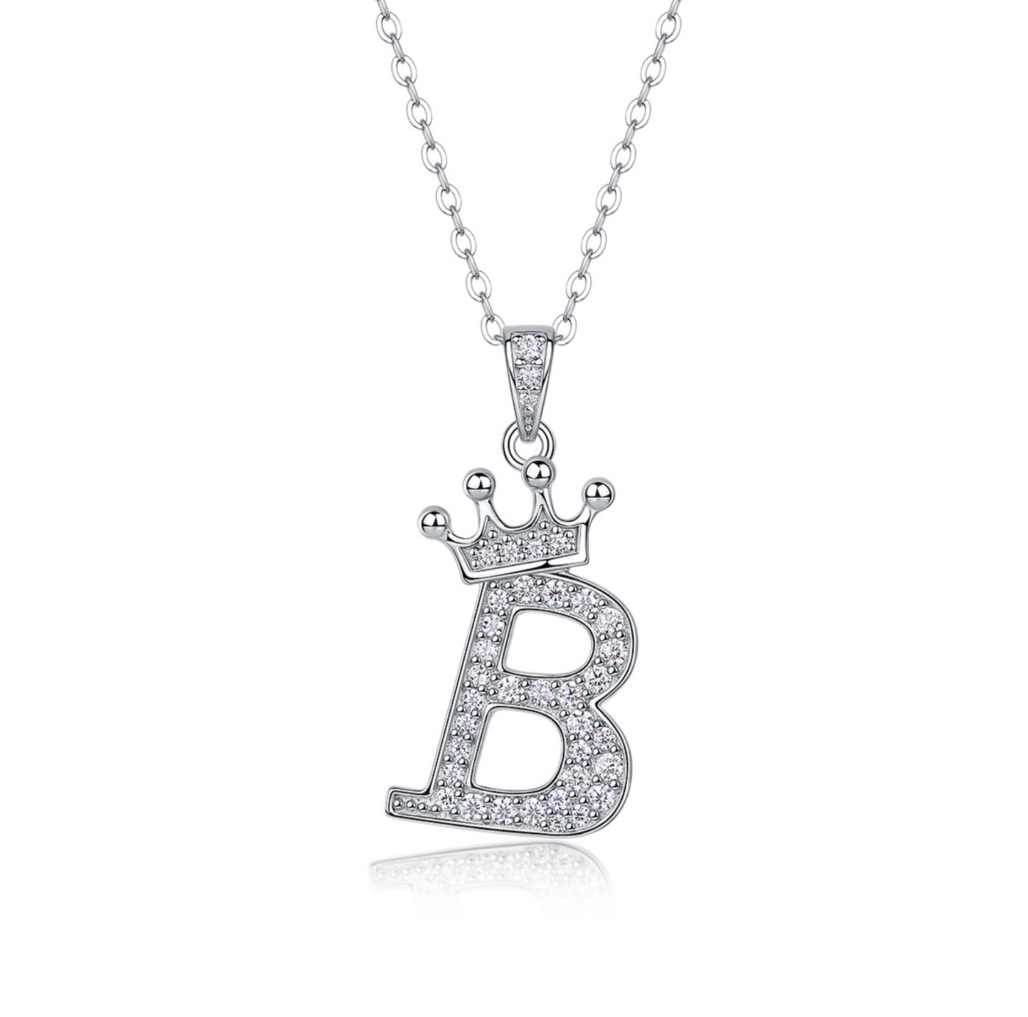 VVS1 Moissanite Crown Style A–Z Letter Pendant