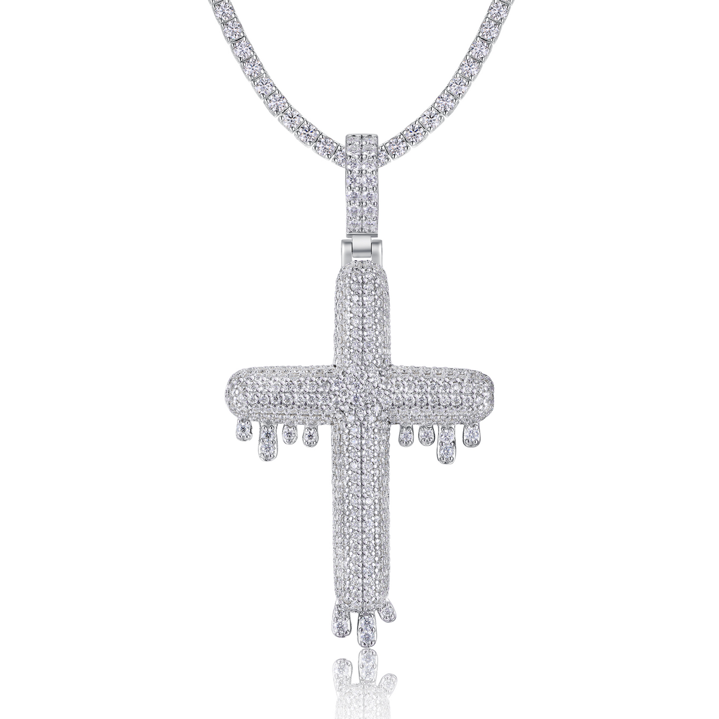 VVS1 Moissanite Hip Hop Cross Pendant