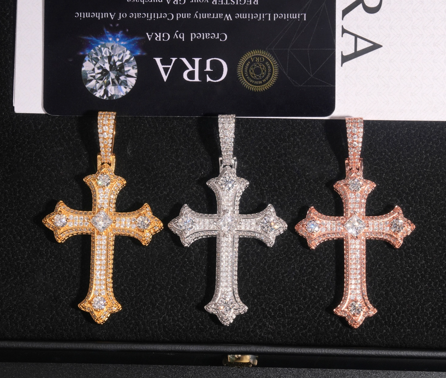 VVS1 Moissanite Iced-Out Hip Hop Cross Pendant