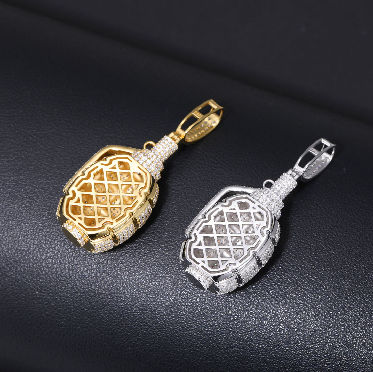 VVS1 Moissanite Hand Grenade Shape Pendant