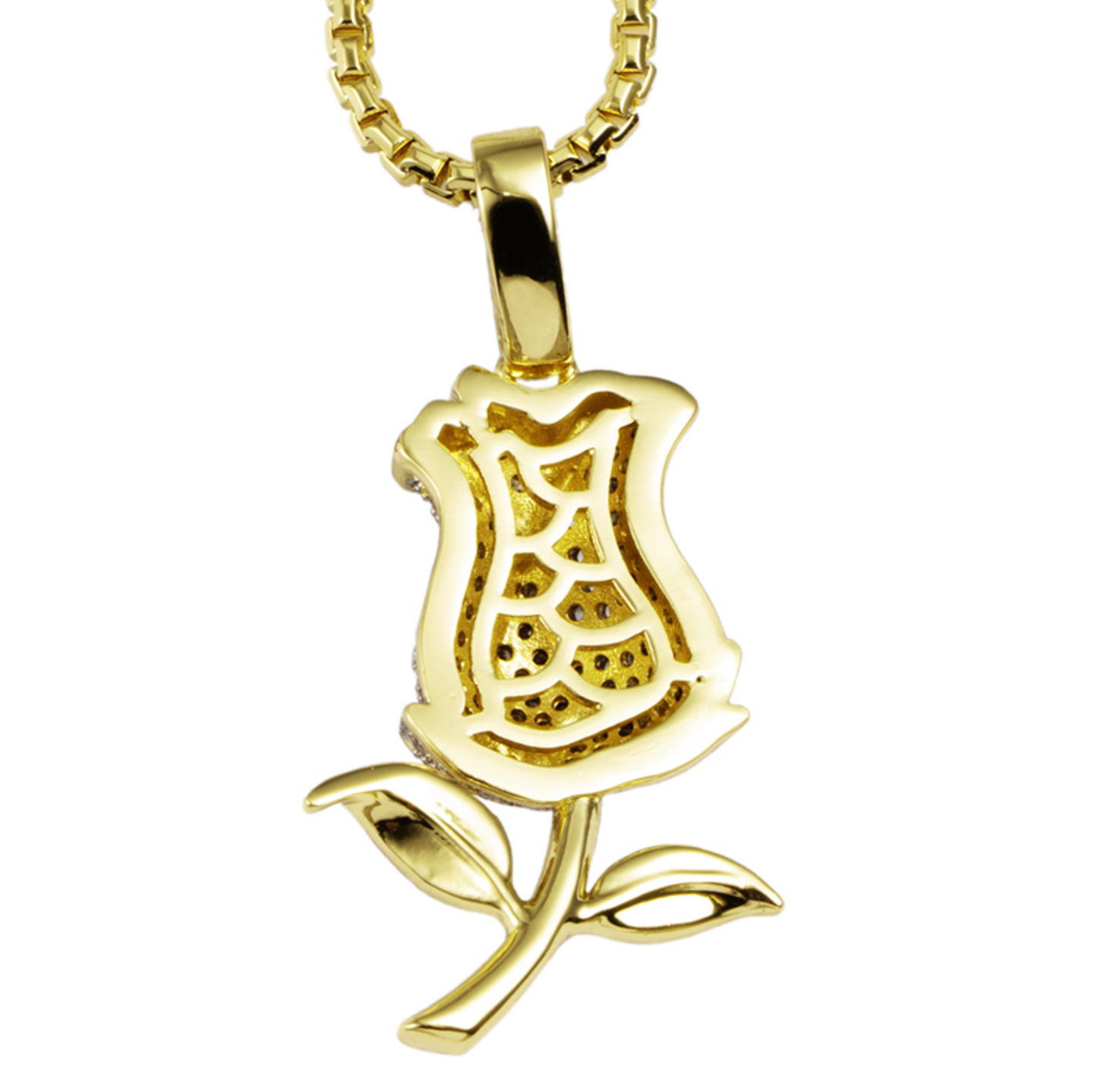 VVS1 Moissanite Rose Flower Pendant