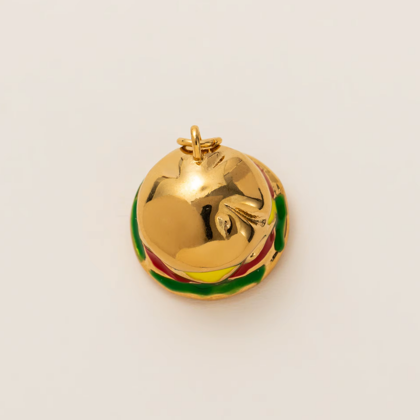 Hamburger Pendant - Gold Plated