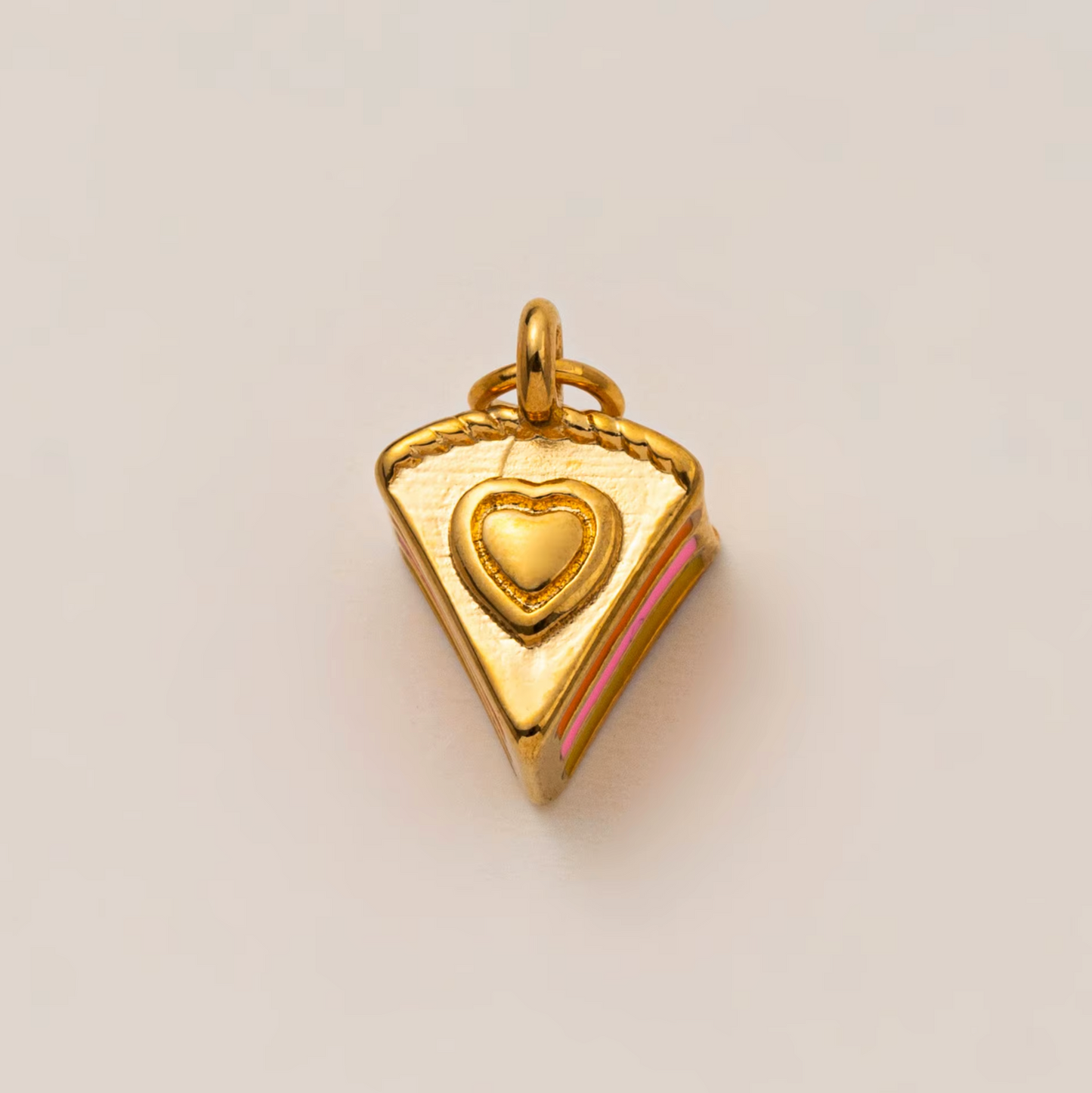 Sliced Cake Pendant - Gold Plated