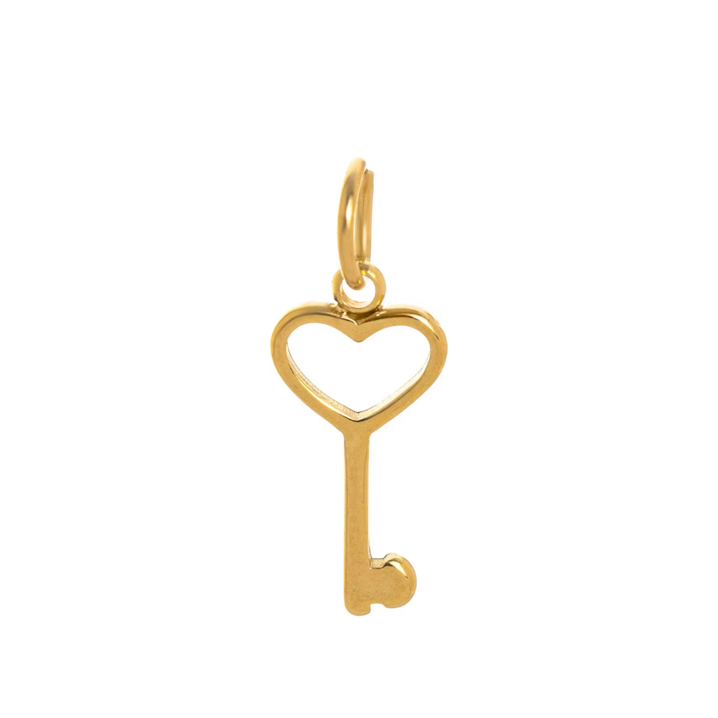 Heart Key Pendant - Gold Plated