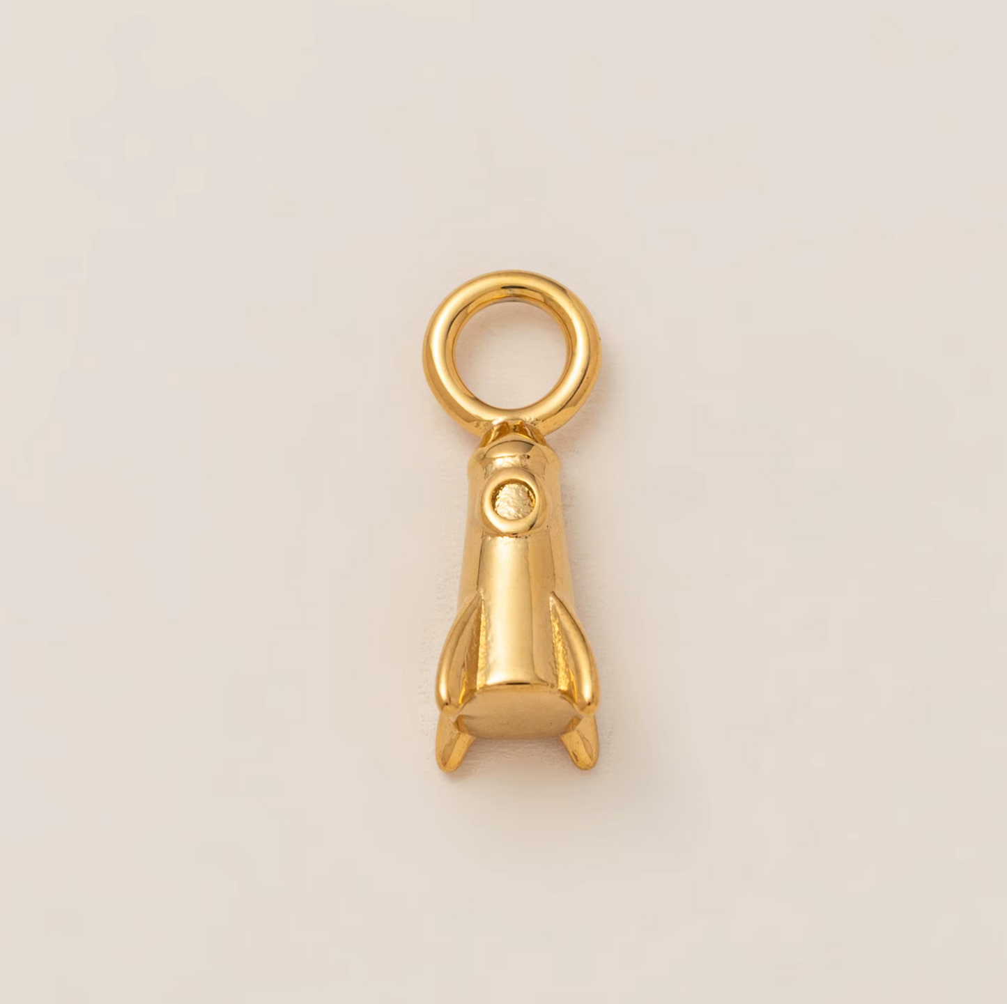 Space Rocket Pendant - Gold Plated