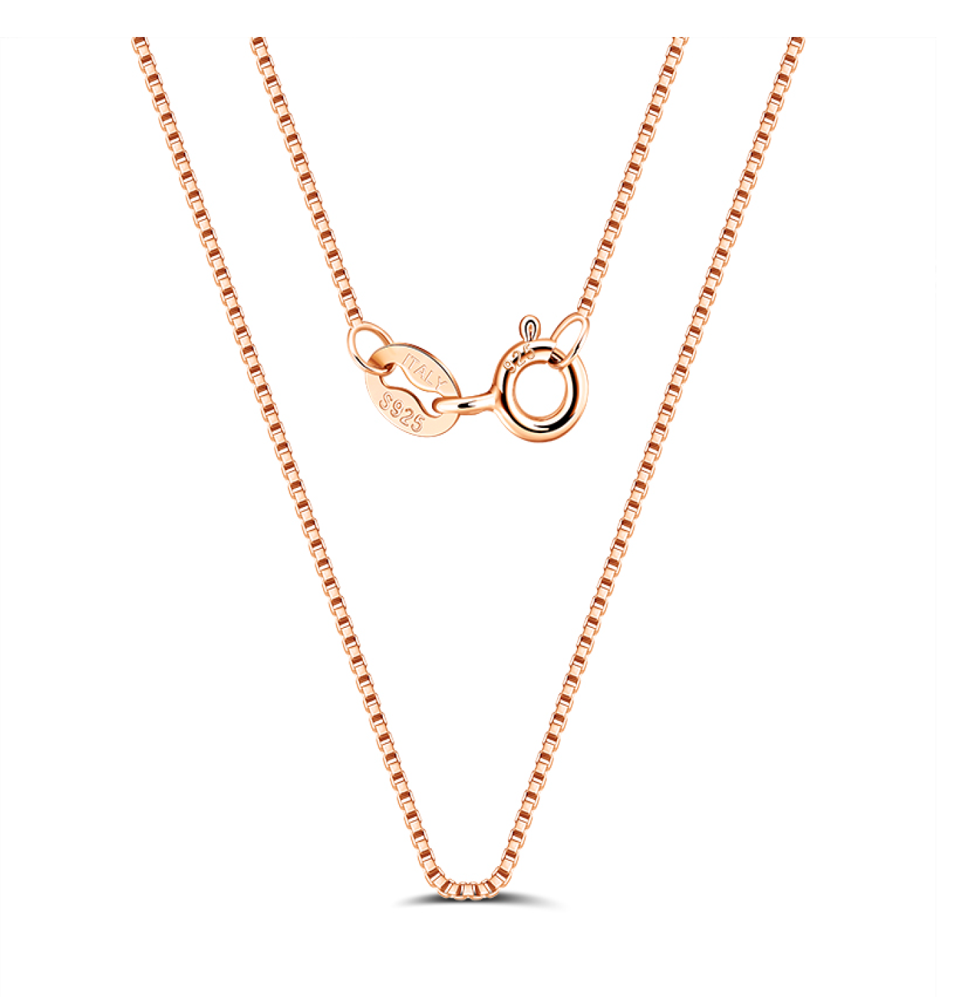 0.6mm Box Chain - Rose Gold Plated