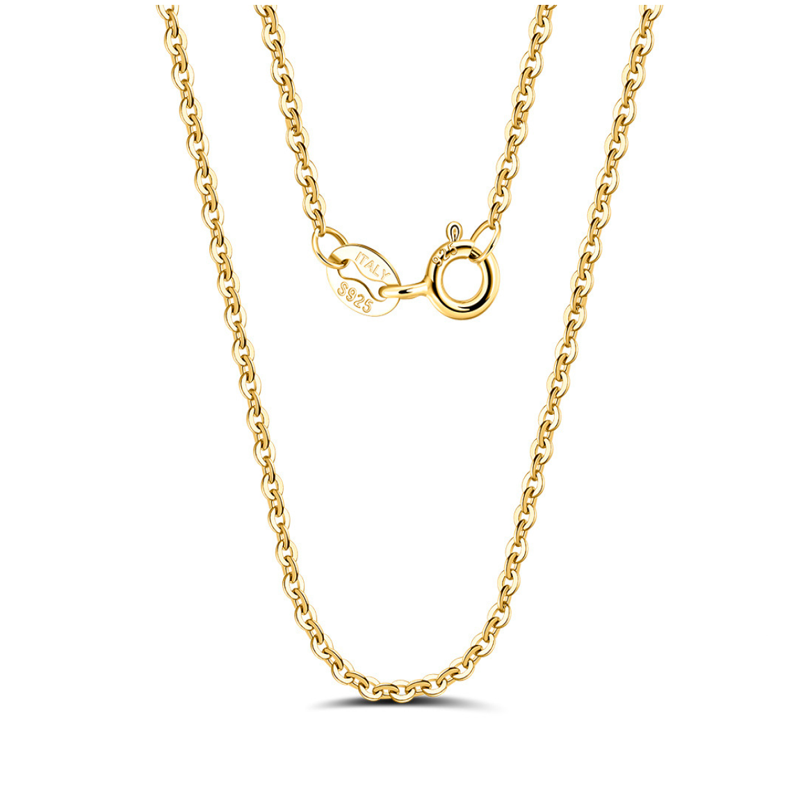 1mm Cross Chain - Gold Plated