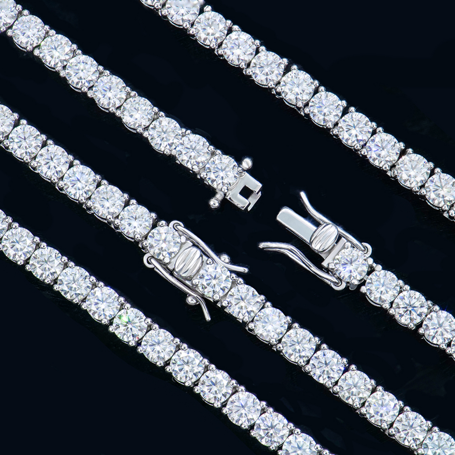VVS1 Moissanite 4mm Tennis Chain