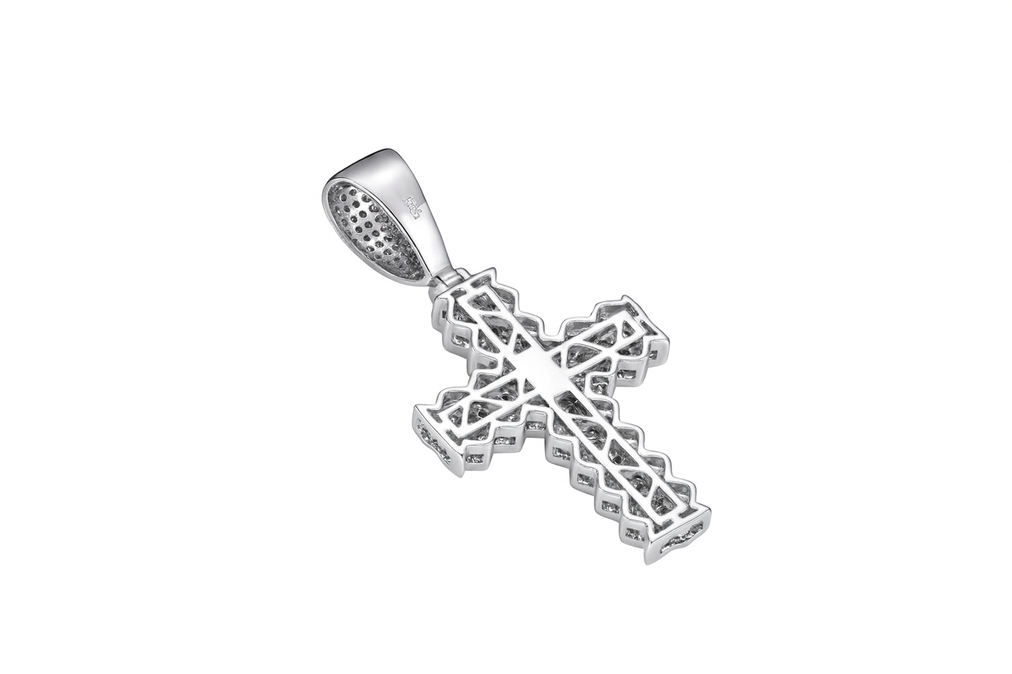 VVS1 Moissanite 40x30mm Cross Cuban Pendant