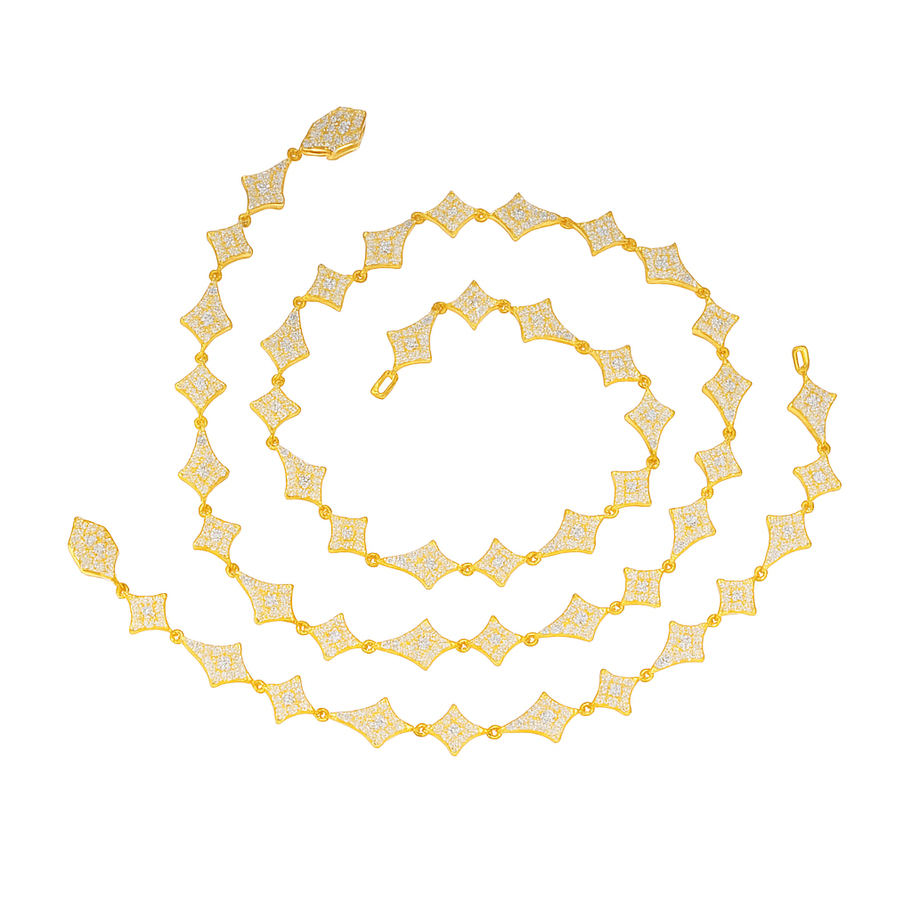 VVS1 Moissanite 8mm Thistles and Thorns Link Chain & Bracelet