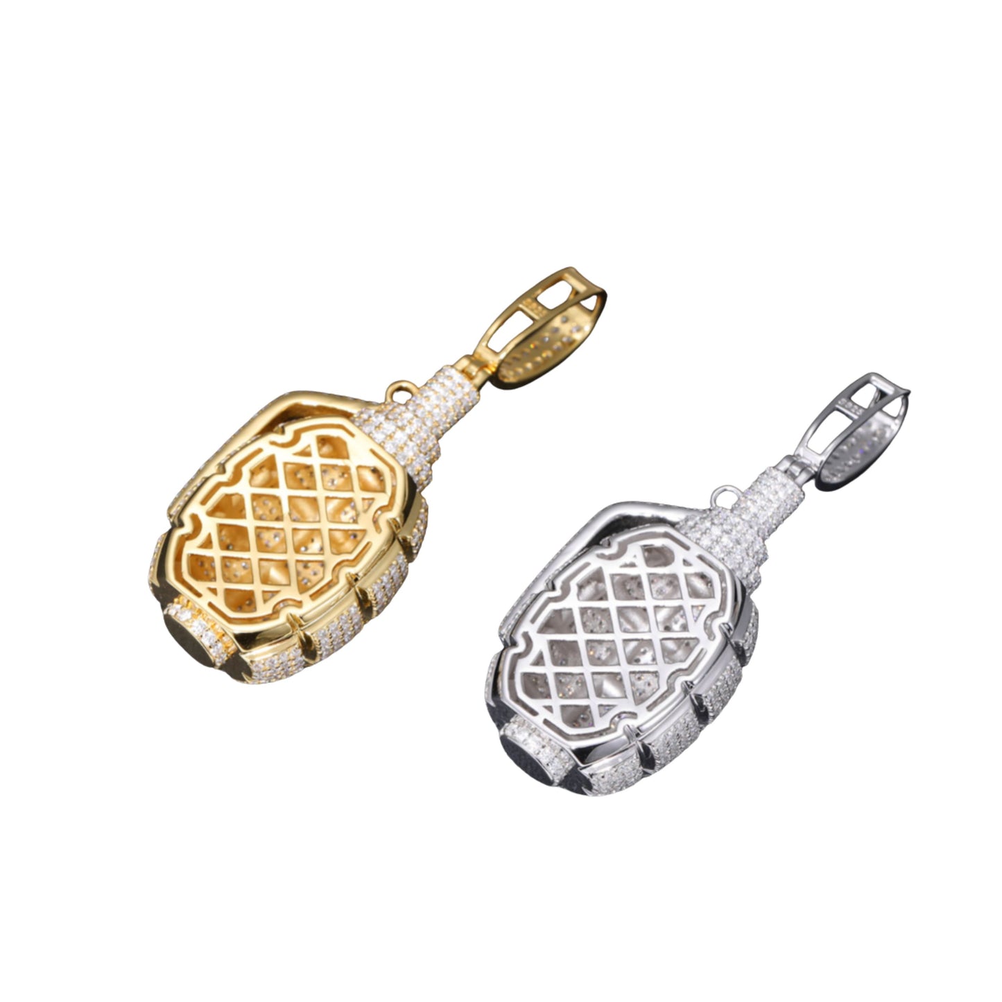 VVS1 Moissanite Hand Grenade Shape Pendant