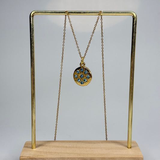 5A+ CZ Blueberry Cookie Pendant – Gold Plated - DEAL OF THE DAY