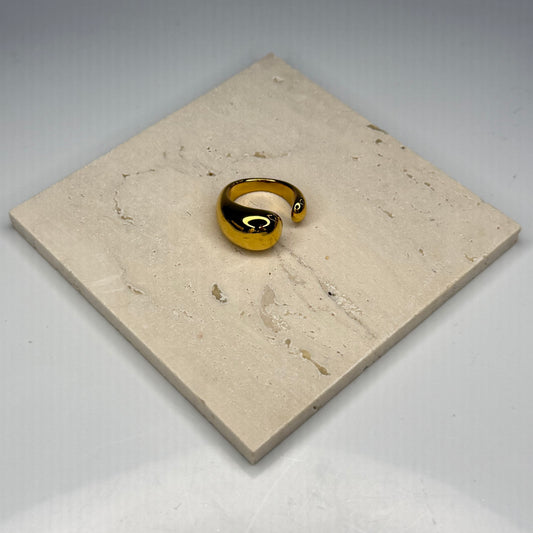 Bold Twin Orb Open Ring - Gold Plated - DEAL OF THE DAY