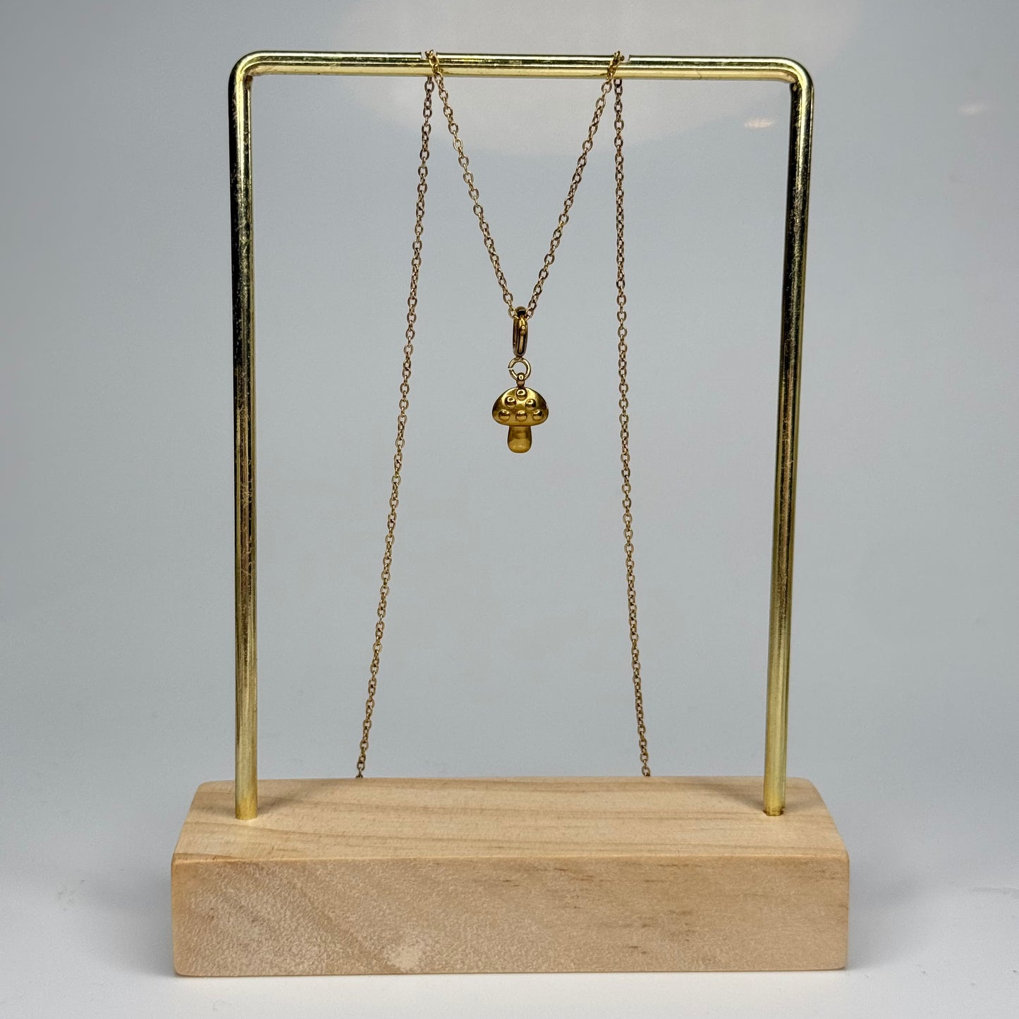 Golden Mushroom Pendant – Gold Plated - DEAL OF THE DAY