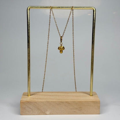 Golden Mushroom Pendant – Gold Plated - DEAL OF THE DAY