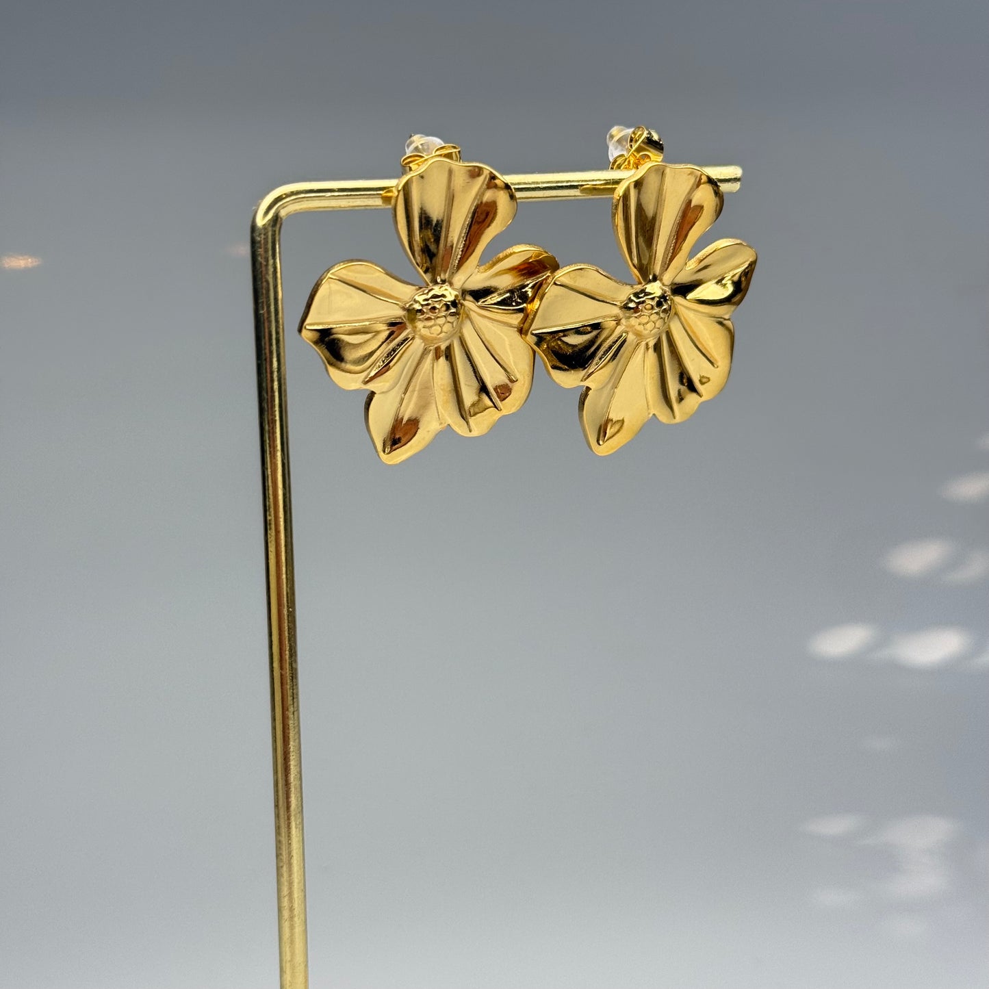 Petal Dome Flower Earrings - Gold Plated - DEAL OF THE DAY