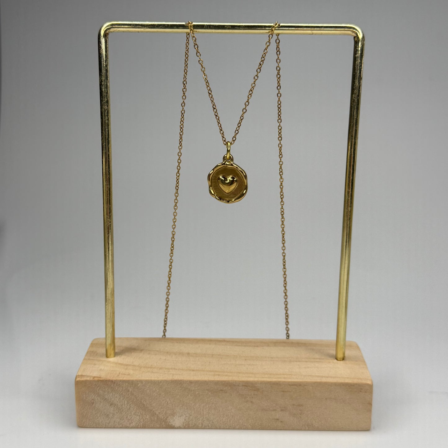 Heart Stamp Pendant – Gold Plated - DEAL OF THE DAY