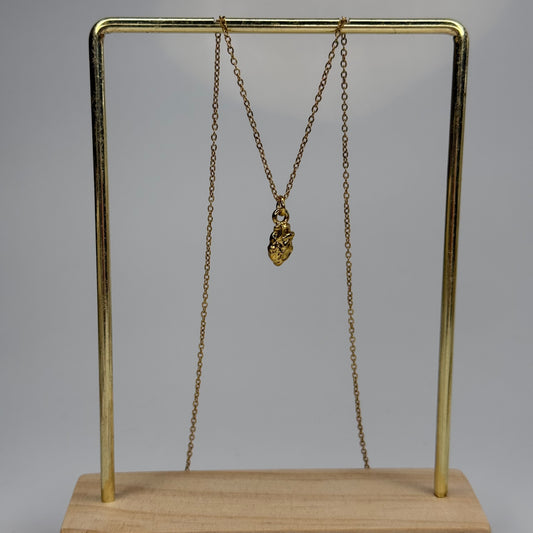 Anatomical Heart Pendant – Gold Plated - DEAL OF THE DAY