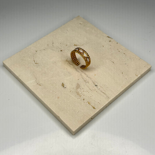 Pearl Loop Ring - Gold Plated - DEAL OF THE DAY