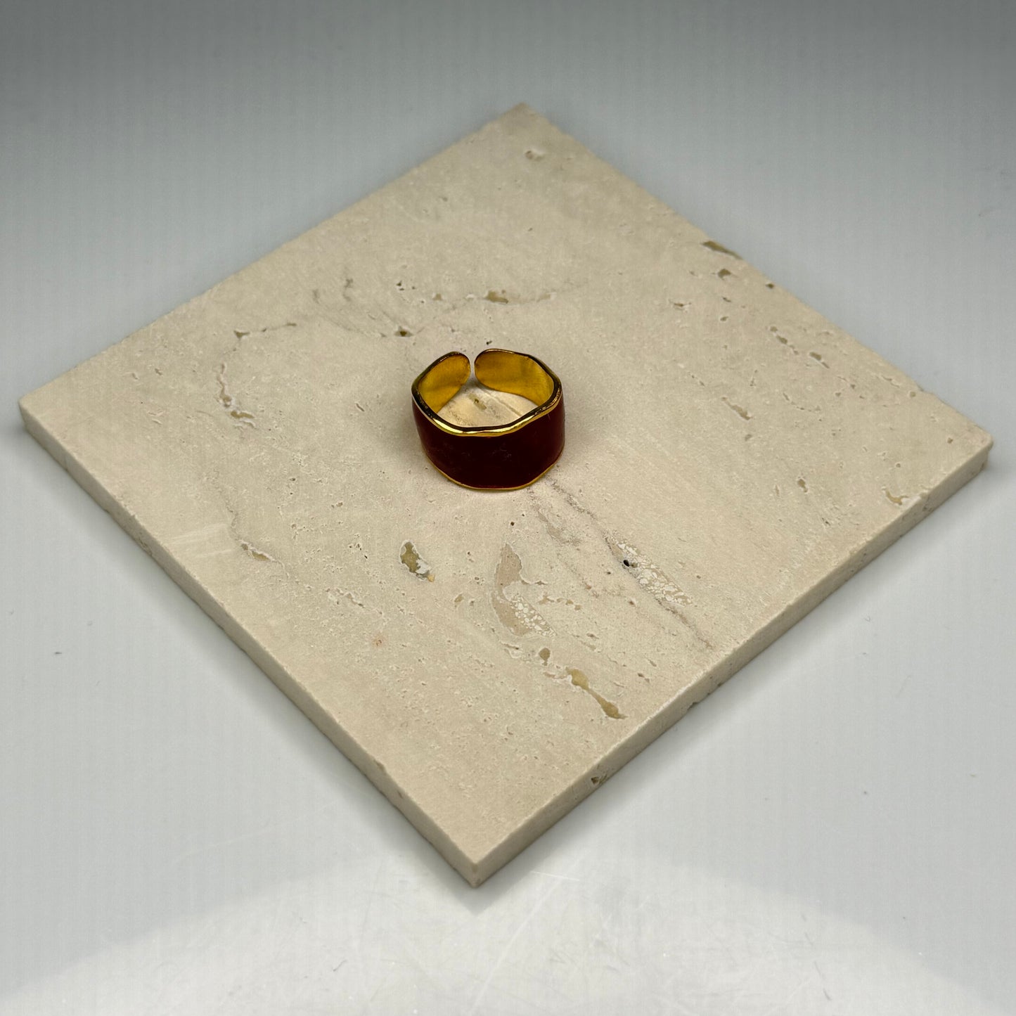 Ruby Enamel Band – Gold Plated - DEAL OF THE DAY