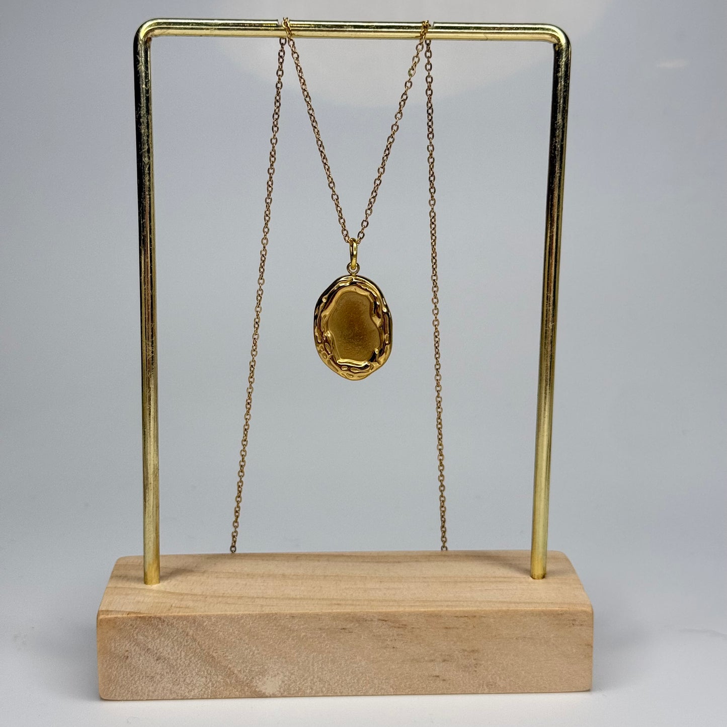 Liquid Oval Pendant – Gold Plated - DEAL OF THE DAY